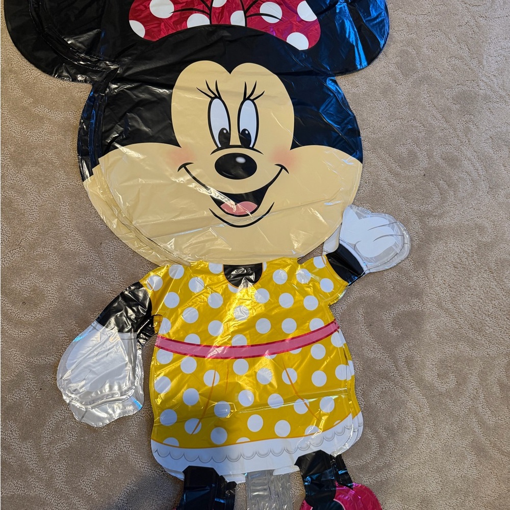 Minnie Mouse Balloon with Yellow Polka Dot Dress
